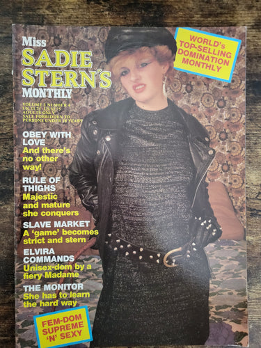Miss Sadie Stern's Monthly Magazine Vol 3 No 4.. UK Fetish And Bondage Magazine